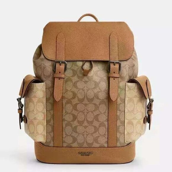 NWT Coach Hudson Backpack In Colorblock Signature Canvas CR335 - Picture 1 of 12
